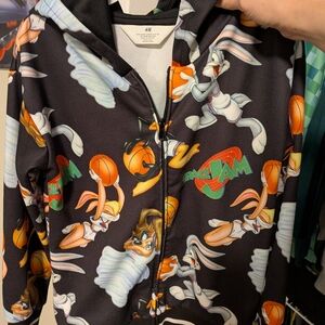 Space Jam Hoodie with Bugs Bunny Print